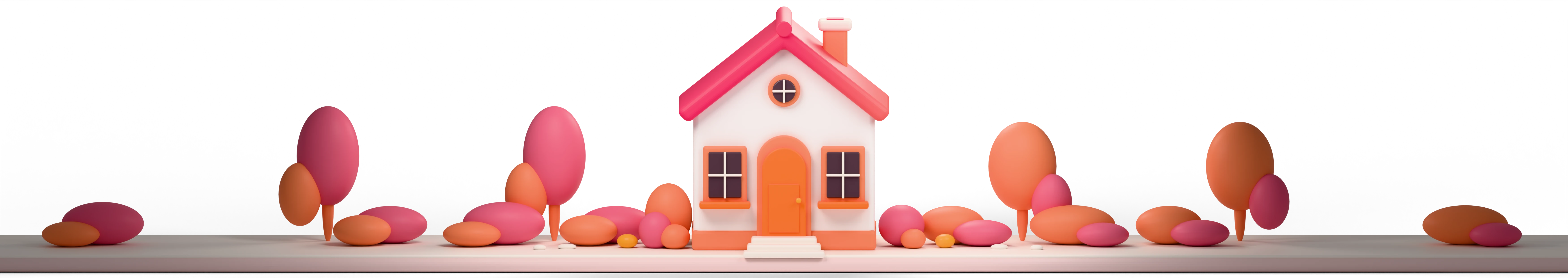 A welcoming house surrounded by colourful trees
